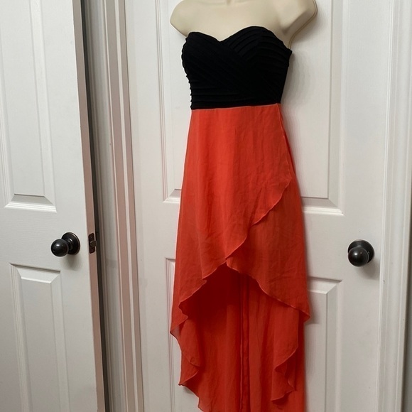Windsor Dresses & Skirts - Windsor Strapless High Low Backless Dress Pink Black Small